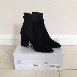 Steve Madden Richter Black Sock Booties